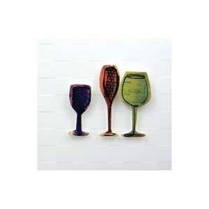   Foster Note Card With Envelope 3x3 wine Glasses 6Pk 