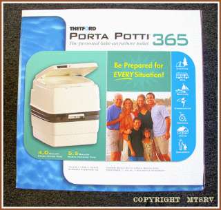Thetford 365 Porta Potti Portable RV Camping Toilet NEW  