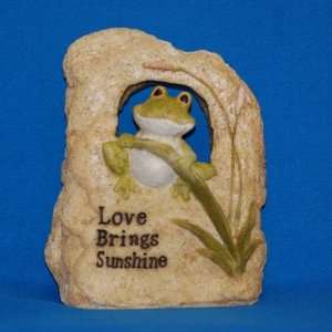  Resin Frog   Love Brings Sunshine   Decor Case Pack 5 