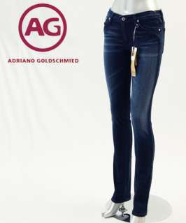 AG Adriano Goldschmied NEW Dark Wash Skinny Straight Jeans Sz 26 NWT 