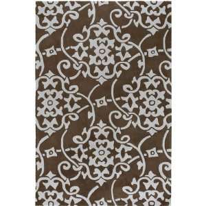   Cosmopolitan Pale Blue Chocolate Transitional 8 Round Rug (COS 8829