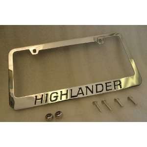  Toyota Highlander Chrome Metal License Plate Frame with 