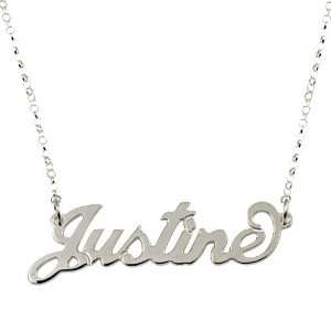   Silver Personalized Name Necklace   Custom Made Any Name Jewelry