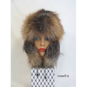 Silver Fox & Sheared Beaver Fur Ushanka Hat NEW