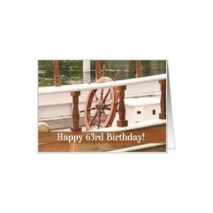  Ships Wheel Happy 63rd Birthday Card Card Toys & Games