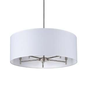   Arm Five Light Drum Chandelier with Shade Fabric Opt