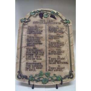  Ten Commandments Indoor/Outdoor Plaque with stand