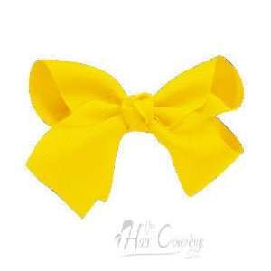  Yellow Large Girl Bow Hair Clip