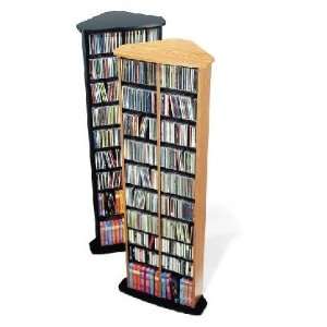 Compact Corner CD Storage Tower   Oak