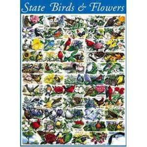 New White Mountain Puzzles State Birds And Flowers 1000 Piece Puzzle 