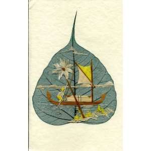    Handmade Greeting Card Fathers Day   Row Boat 