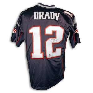   Brady Autographed New England Patriots Blue Reebok Authentic Jersey