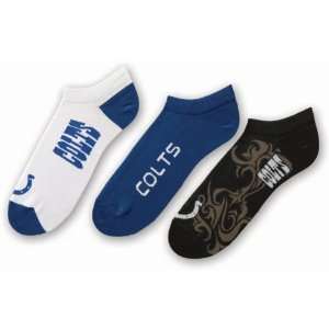 For Bare Feet Indianapolis Colts Mens 3 Pack Socks Large  