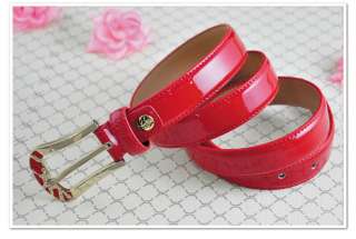   Good Quality Genuine Leather Belt Red 3 Style Buckle for Choose  