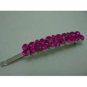 Fuchsia Pink Crystal Hair Pin
