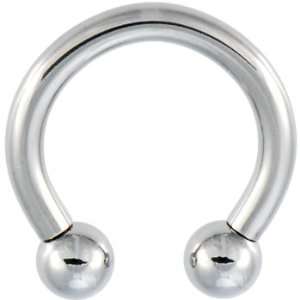  8 Gauge Steel Horseshoe Circular Barbell   5/8 Inches 6 Mm 
