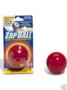 SPOT ZAP BALL 2.5” DOG TOY 8 CRAZY SOUNDS & LIGHT UP  