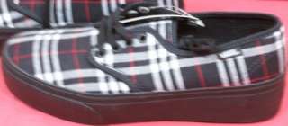   Womens Size 10.5 ( SCBK12 2 ) PAITYN Black Plaid VANS Shoes  