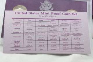 1988 S MIB US Currency Coin Mint Proof Set  