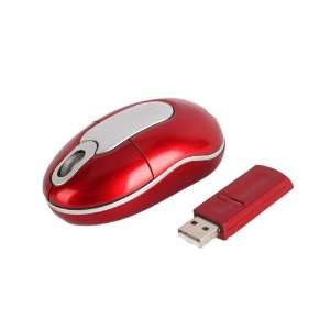  USB Red High Precision Scroll Wheel Optical Wireless Mouse 