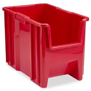   10 7/8 x 12 1/2 Giant Plastic Stackable Bins   Red