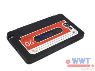 for Samsung Galaxy Note GT N7000 Black Cassette Tape Silicone Soft 