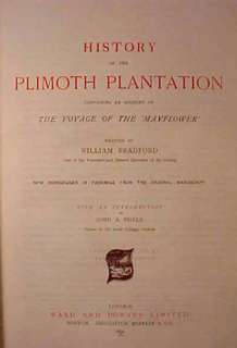 1896 ANTIQUE 1ST ED HISTORY OF PLYMOUTH PLANTATION NEW ENGLAND Plimoth 