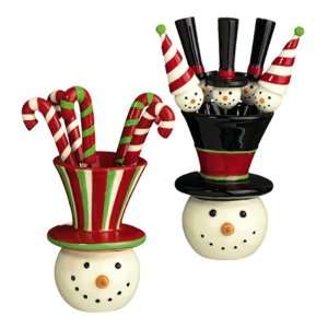  Road Holiday Studio 100 Top Hat Snowman Holders with Appetizer 
