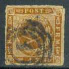 Denmark 9 1863 Royal Emblems Numeral Cancel  