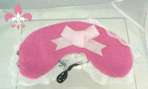 Princess Cover Shape Sleep Blindfold Lace Eye Mask Pink  