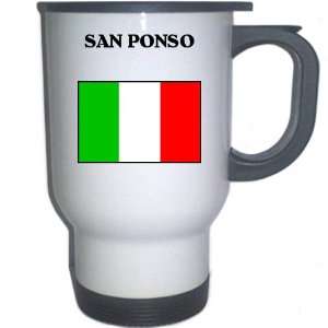  Italy (Italia)   SAN PONSO White Stainless Steel Mug 