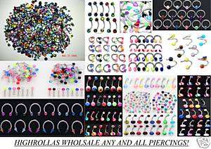 Wholesale Body Jewelry Belly Tongue Eyebrow Lip Rings  