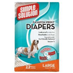   Solution Fashion Disposable Diapers, 12 Count, Large