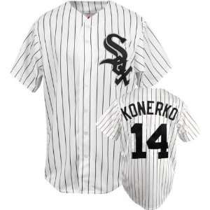Mens Chicago White Sox #14 Paul Konerko Replica Home Jersey  