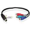 PIN S VIDEO to 3 RCA RGB F TV AV CABLE ADAPTER LAPTOP  