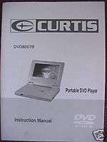 NICE CURTIS DVD 8007B PORTABLE PLAYER BOOKLET  