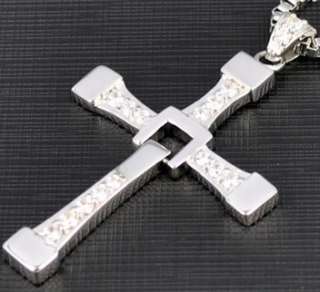   Toretto Vin Diesel 925 Fast and Furious Silver Cross Pendant  