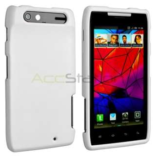 5in1 Rubber Hard Phone Case+Privacy LCD Cover SP For Motorola Droid 