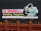 Sparks & Sons Welding Animated Billboard Sign #9381 HO/O Miller 