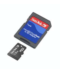 Sandisk 1GB Micro SD Card with SD Adapter  