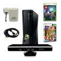XBOX 360 Slim 4GB Kinect Super Holiday Bundle with 2 Games, Charger 