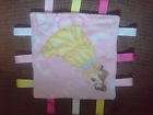 Dragonfly Fleece Tag Blanket Baby Girl Soft Ribbon Toy Shower Gift