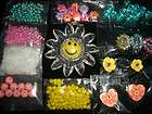   lucite jewelry making beads kit sea glass seed spacer lot loose G
