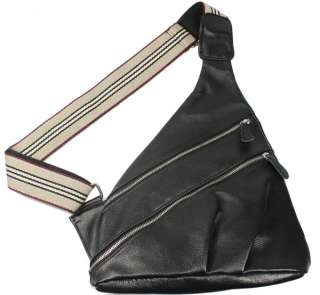 Men’s Top Leather Shoulder Sling Bags Backpack Case Messenger Bag 