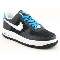 Nike Girls Air Force 1 Black/ White/ Orion Blue Basketball Shoes 
