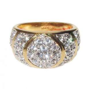 Gold Gp Swarovski Promise engagement anniversary Ring  