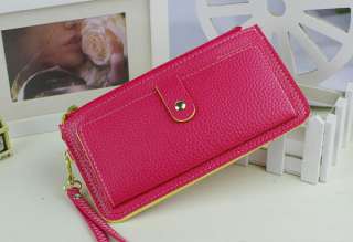 Envelope Purse Clutch PU Leather Hand wallet Bag 6 