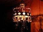   Vintage Brass Chandelier Crystal Prisms 3 Light Made in Spain Antique