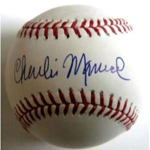  Charlie Manuel Signed Ball   Official Ml W coa 