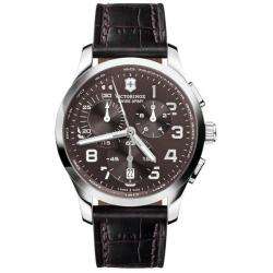 Swiss Army Mens Alliance Chrono Brown Dial Leather Strap 
